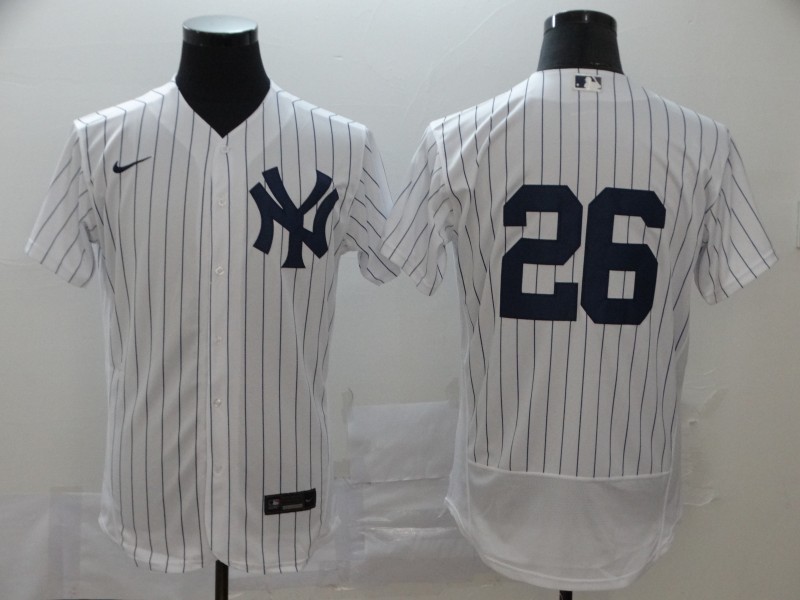 Men's New York Yankees #26 DJ LeMahieu White Flex Base Stitched MLB Jersey